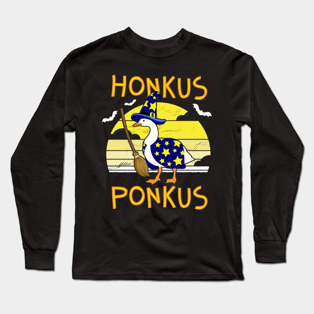 Honkus Ponkus Goose Long Sleeve T-Shirt by BraaiNinja